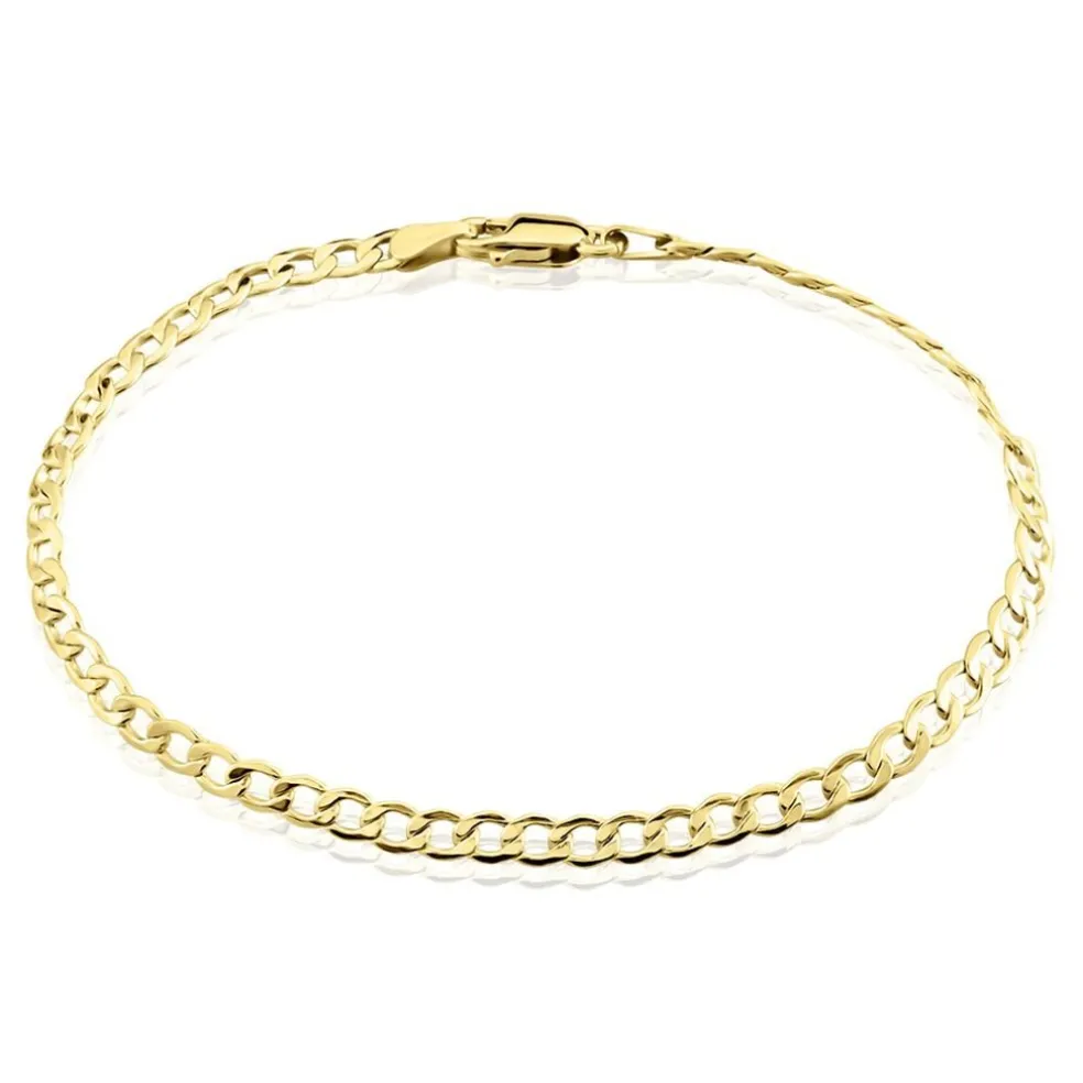 Bracelet Iris Or Jaune Maille Gourmette