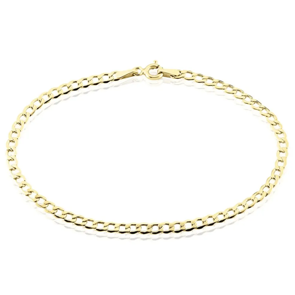 Bracelet Iris Or Jaune Maille Gourmette
