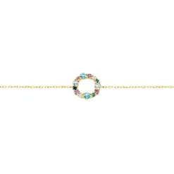 Bracelet Iris Or Jaune Topaze Améthyste