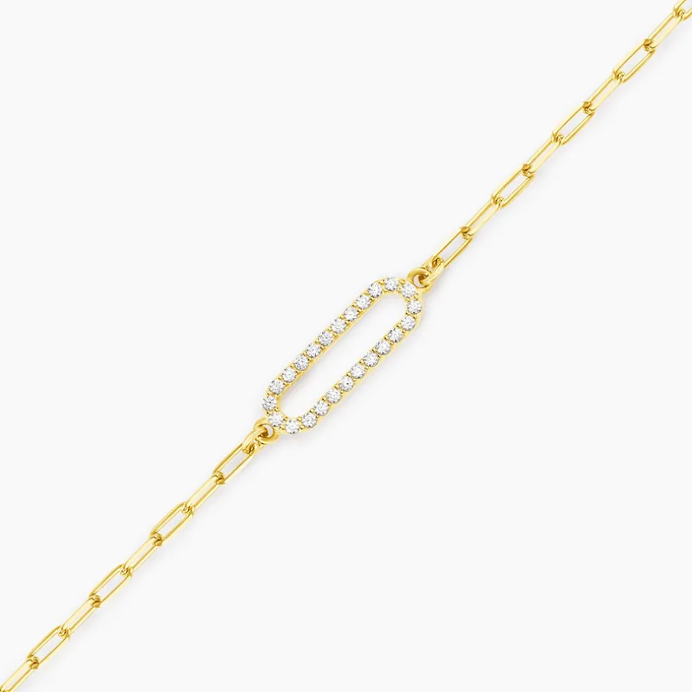 Bracelet Isabel Argent Jaune Oxyde De Zirconium