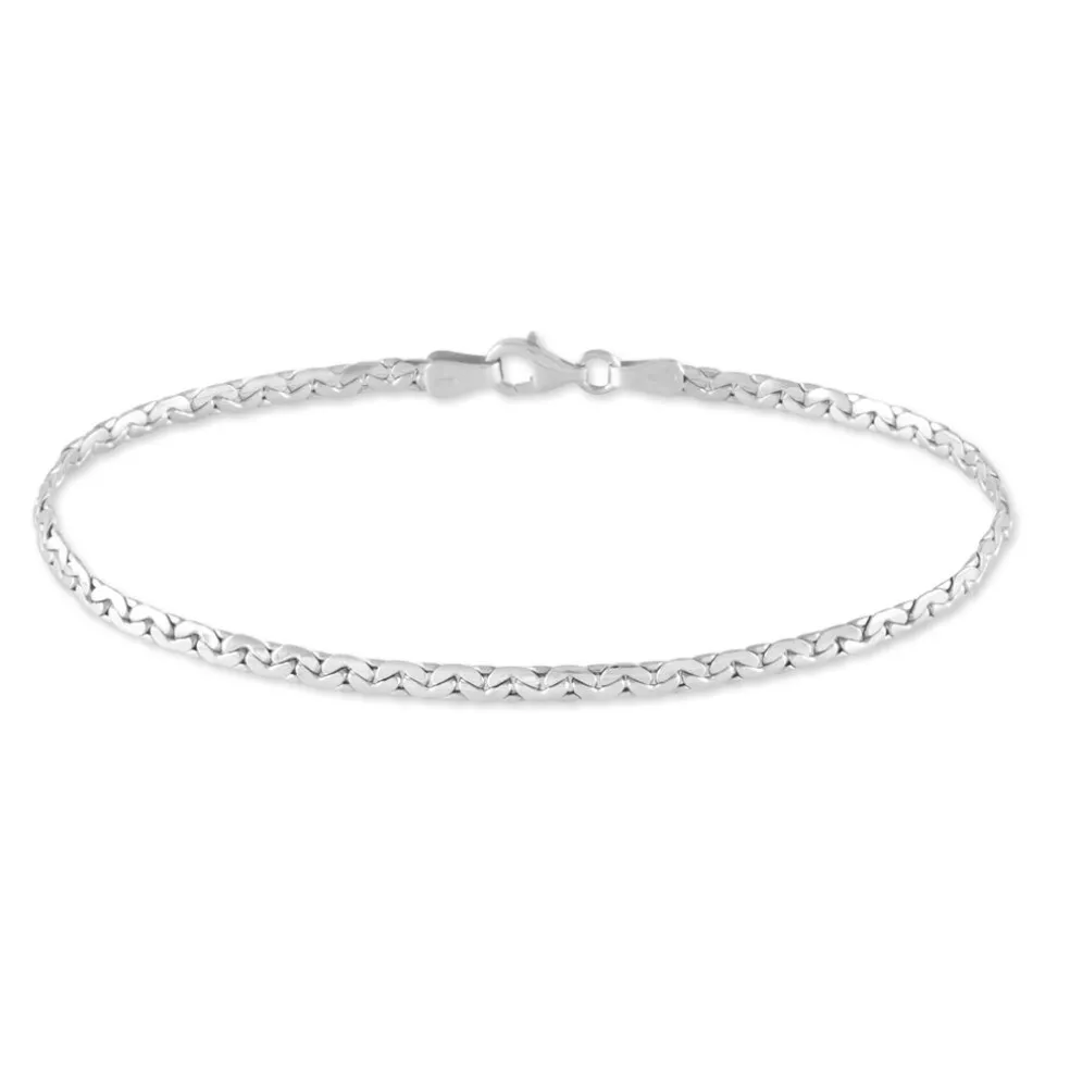 Bracelet Ivy Maille Haricot Or Blanc