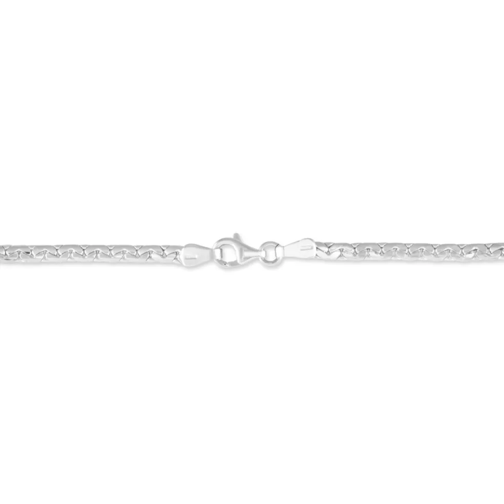 Bracelet Ivy Maille Haricot Or Blanc