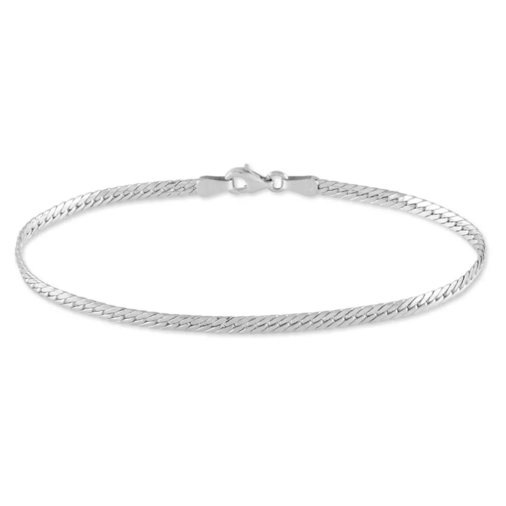 Bracelet Izel Maille Anglaise Or Blanc