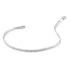 Bracelet Izel Maille Anglaise Or Blanc