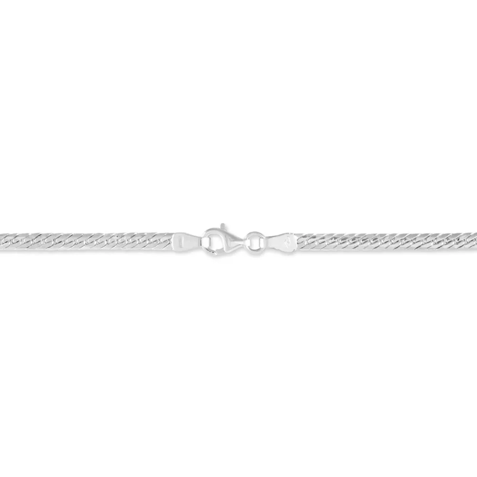 Bracelet Izel Maille Anglaise Or Blanc
