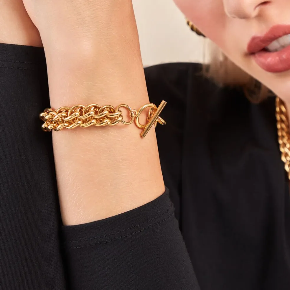 Bracelet Jackie Acier Jaune