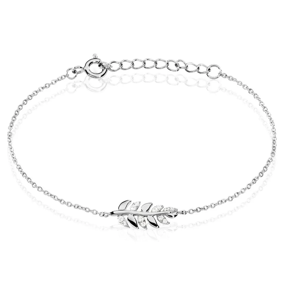 Bracelet Jade Argent Blanc Oxyde De Zirconium