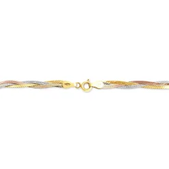 Bracelet Jasmin Tresse Or Tricolore