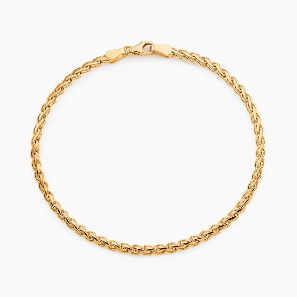 Bracelet Jayna Maille Palmier Or Jaune