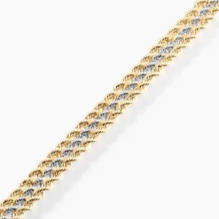 Bracelet Jerry Maille Corde 3 Rangs Or Bicolore