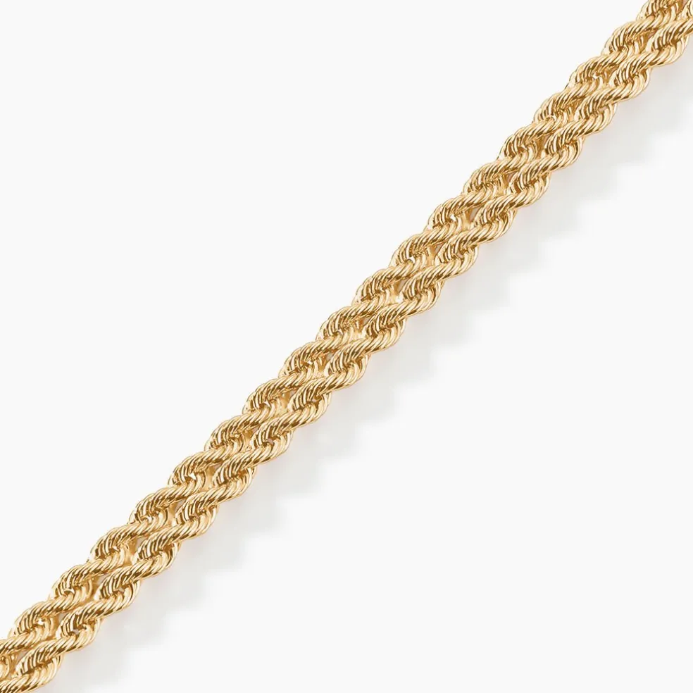 Bracelet Jerry Maille Corde 2 Rangs Or Jaune