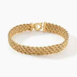 Bracelet Jerry Maille Corde 4 Rangs Or Jaune