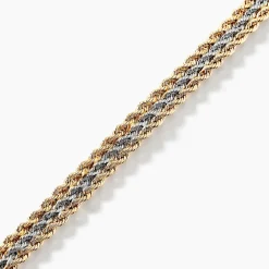 Bracelet Jerry Maille Corde 3 Rangs Or Bicolore