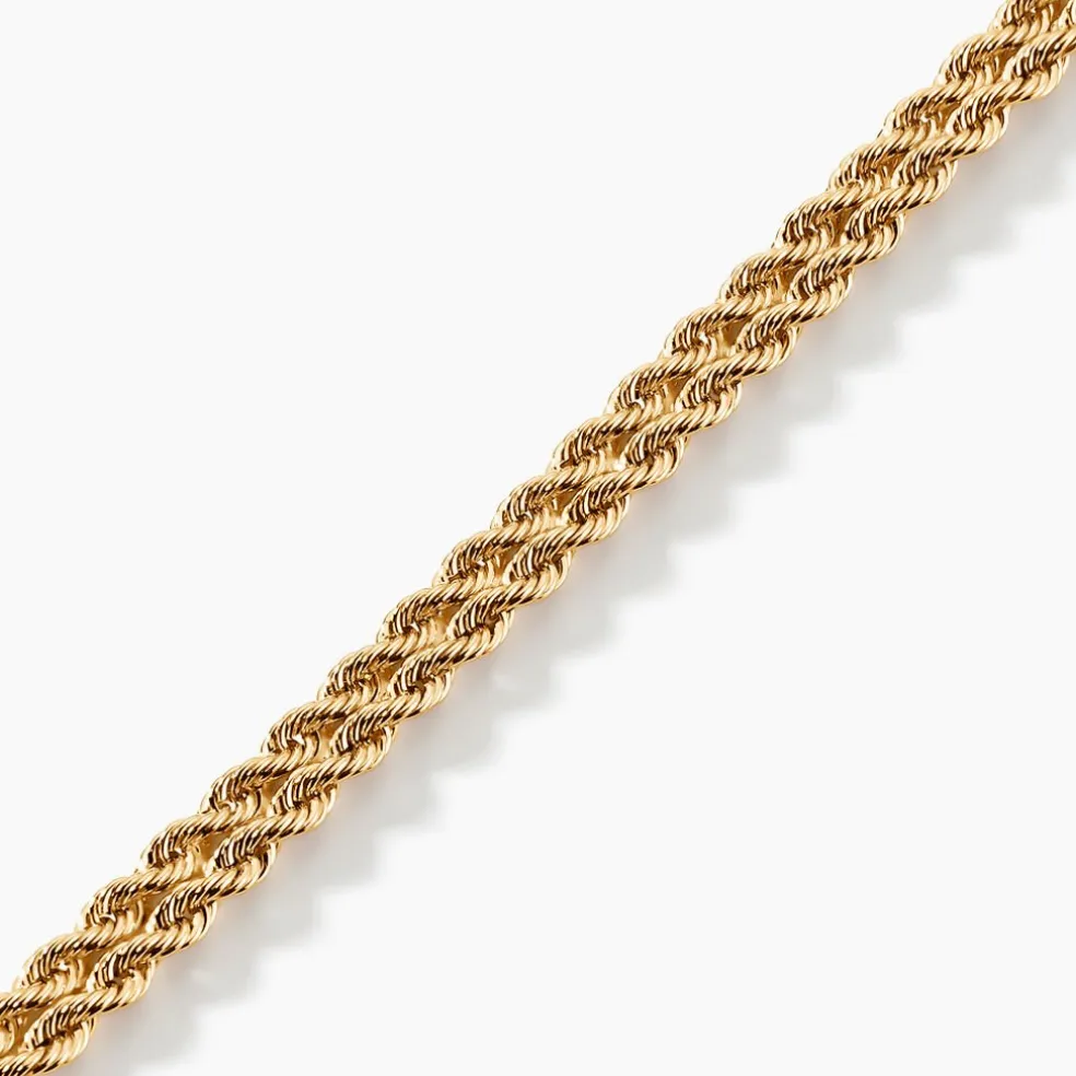 Bracelet Jerry Maille Corde 2 Rangs Or Jaune