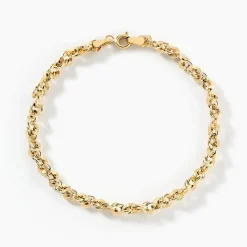 Bracelet Jerry Maille Corde Facettee Or Jaune