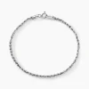 Bracelet Jerry Or Blanc Maille Corde