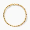Bracelet Jerry Or Jaune Maille Corde