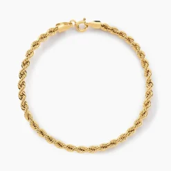 Bracelet Jerry Or Jaune Maille Corde