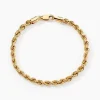Bracelet Jerry Or Jaune Maille Corde