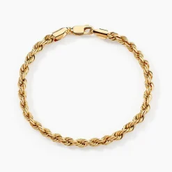 Bracelet Jerry Or Jaune Maille Corde