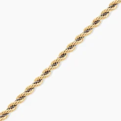 Bracelet Jerryenne Maille Corde Et Venitienne Or Bicolore