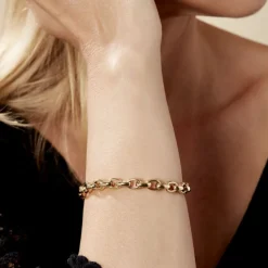 Bracelet Jodie Maille Jaseron Godronne Or Jaune