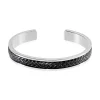 Bracelet Jonc Ahmet Acier Blanc