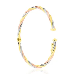 Bracelet Jonc Anaisaae Torsade Or Tricolore