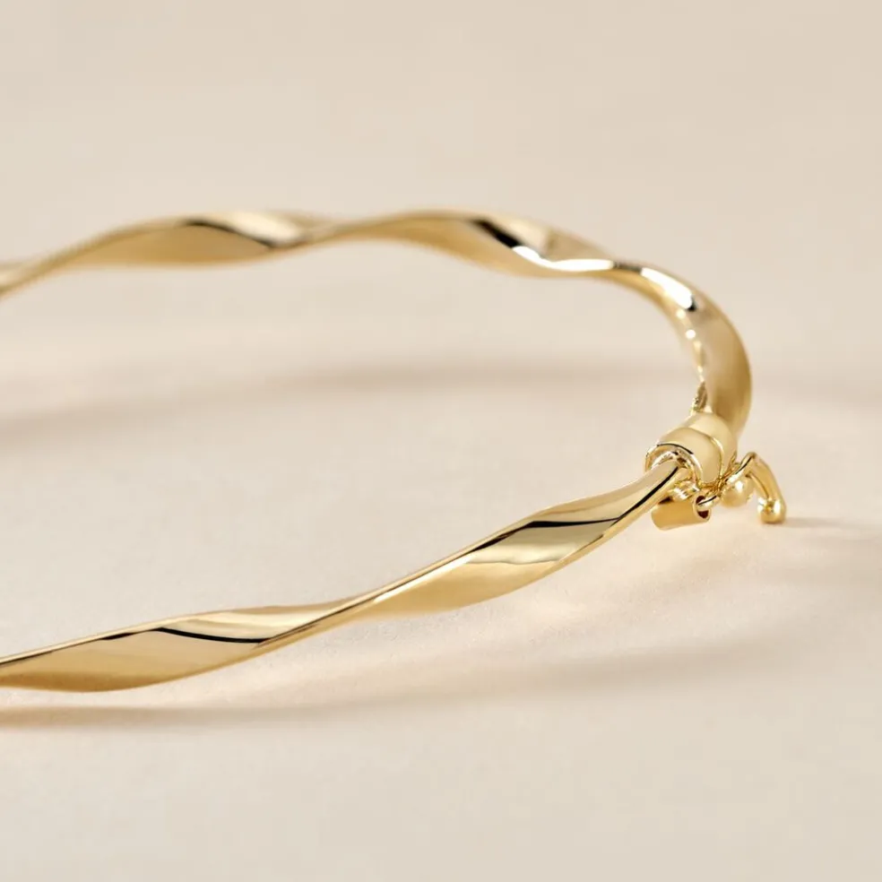 Bracelet Jonc Anaisaae Torsade Or Jaune