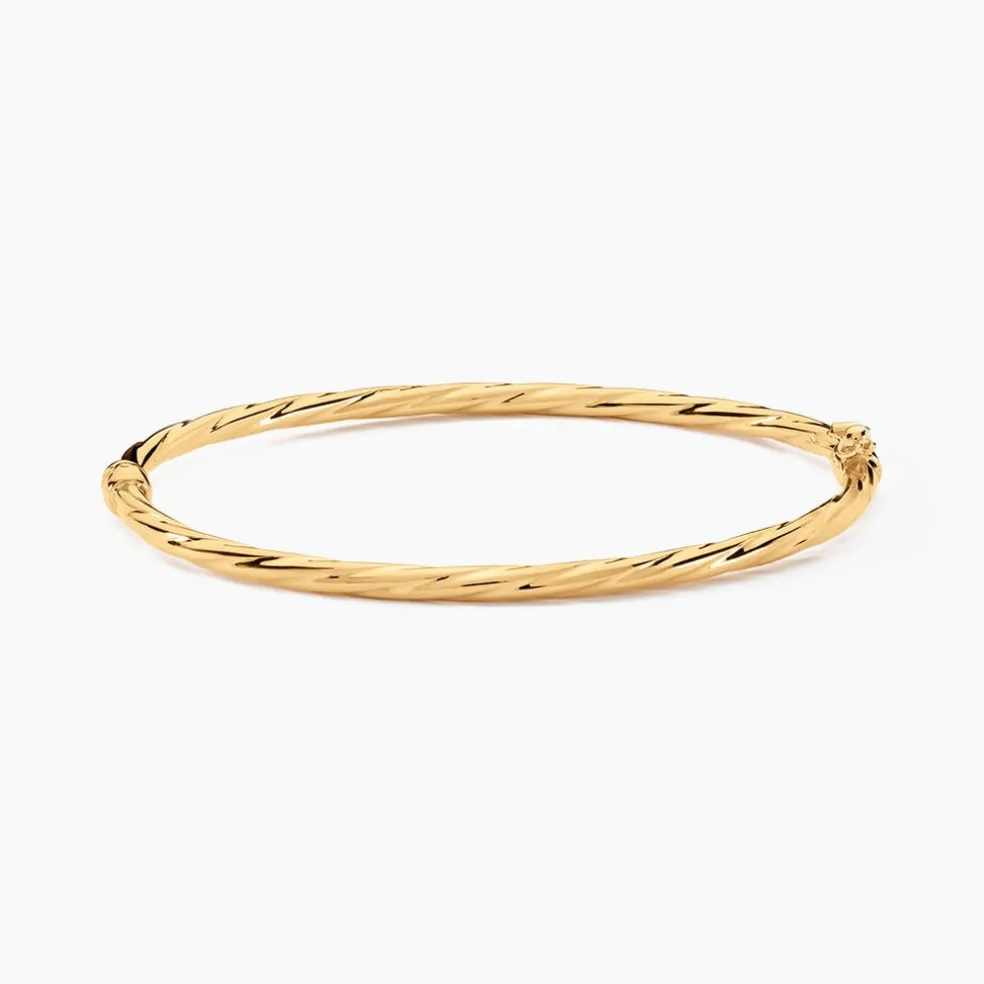 Bracelet Jonc Anaisaae Torsade Or Jaune