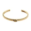 Bracelet Jonc Angelica Plaque Or Jaune Oxyde De Zirconium