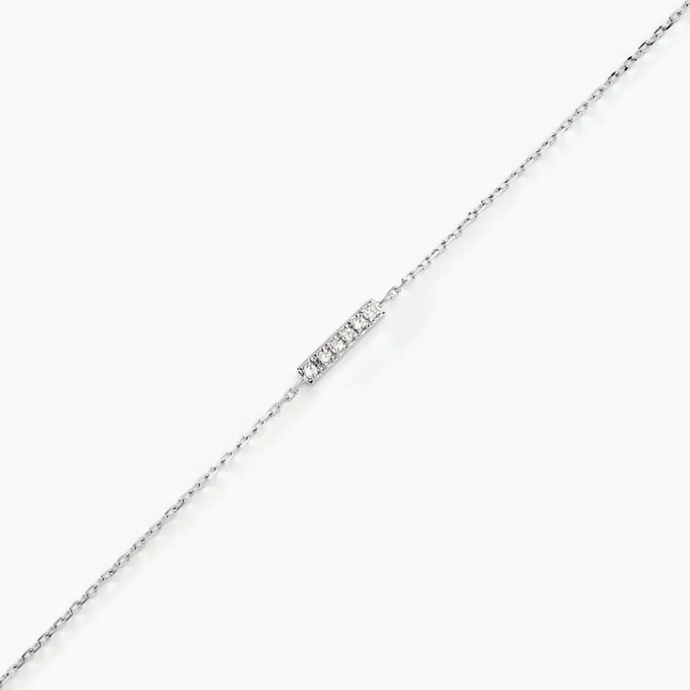 Bracelet Jonc Aprhodisia Blanc Diamant Blanc