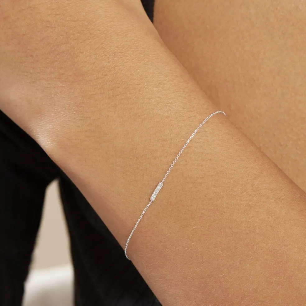 Bracelet Jonc Aprhodisia Blanc Diamant Blanc