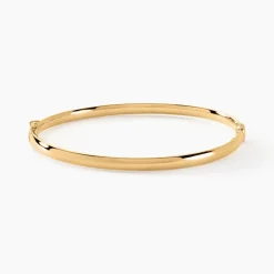 Bracelet Jonc Cynthia Fil Plat Lisse Or Jaune