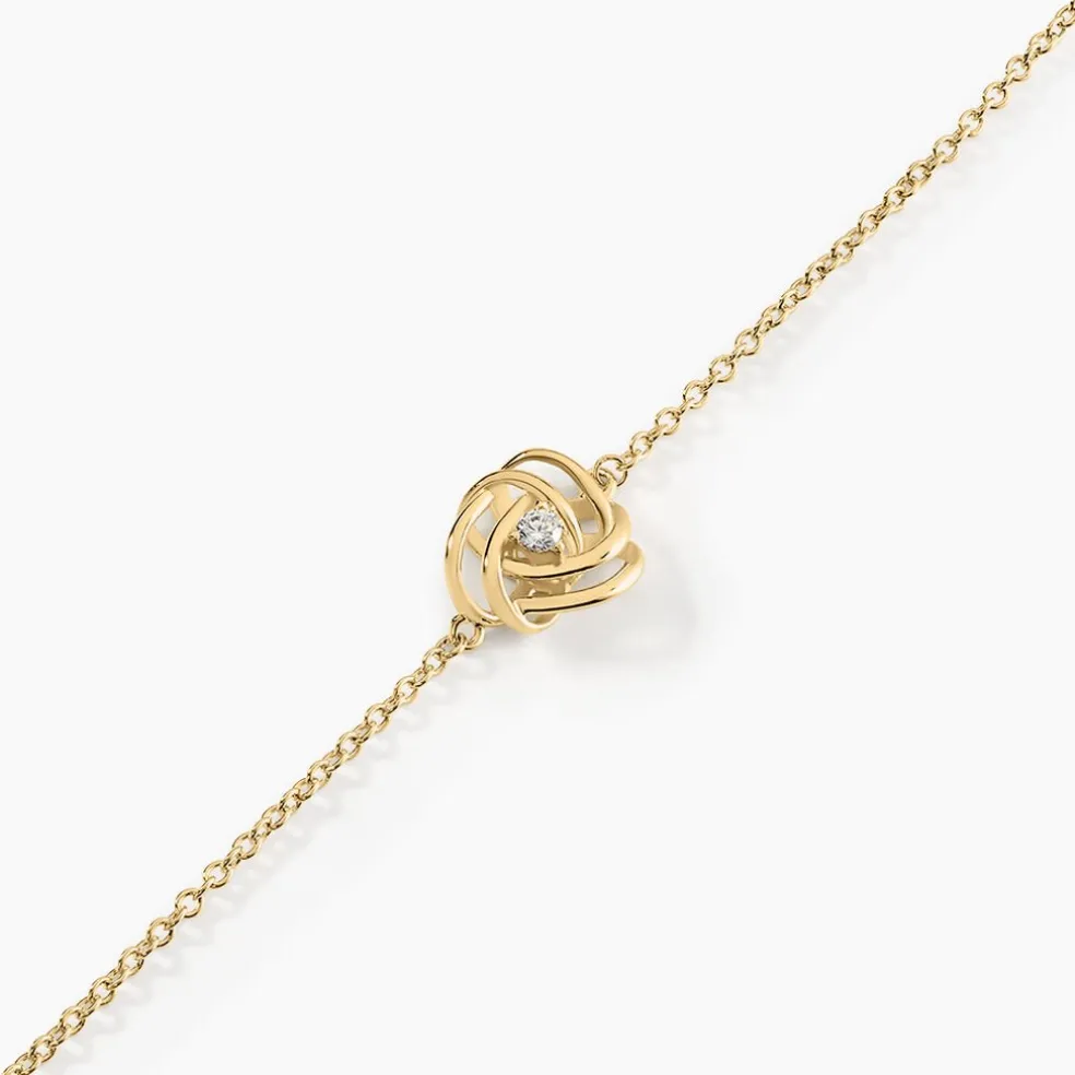Bracelet Jonc Iwaki Plaqué Or Jaune Oxyde De Zirconium