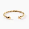 Bracelet Jonc Nelsie Plaqué Or Doré