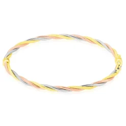 Bracelet Jonc Temani Or Tricolore