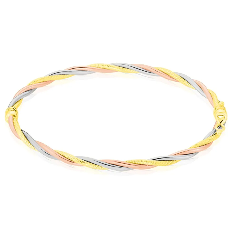 Bracelet Jonc Temani Or Tricolore