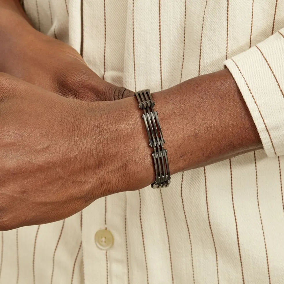 Bracelet Jourdan Homme Rio Acier Noir