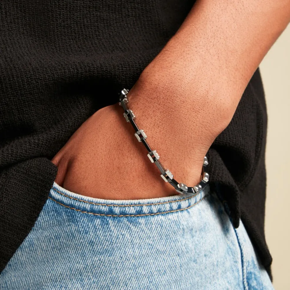 Bracelet Jourdan Iain Acier Argenté