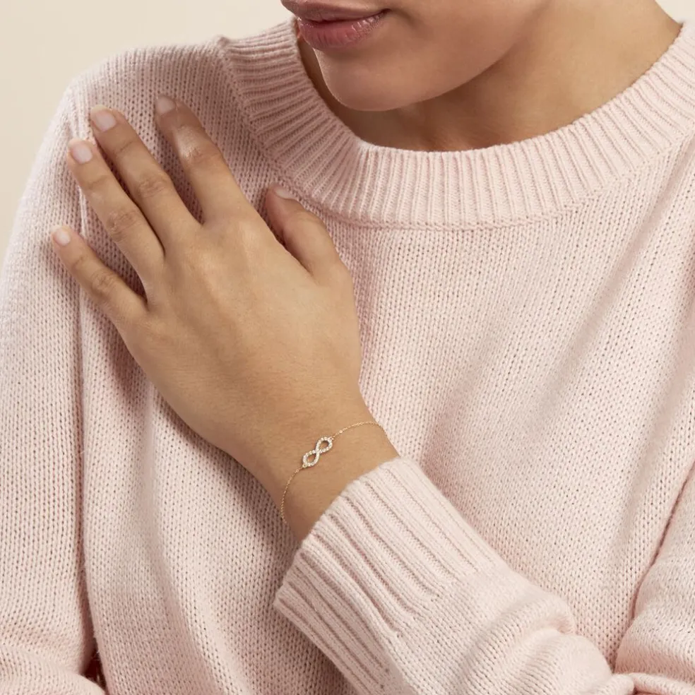 Bracelet Klothilda Or Jaune Oxyde De Zirconium