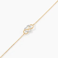 Bracelet Lacey Or Bicolore Oxyde De Zirconium