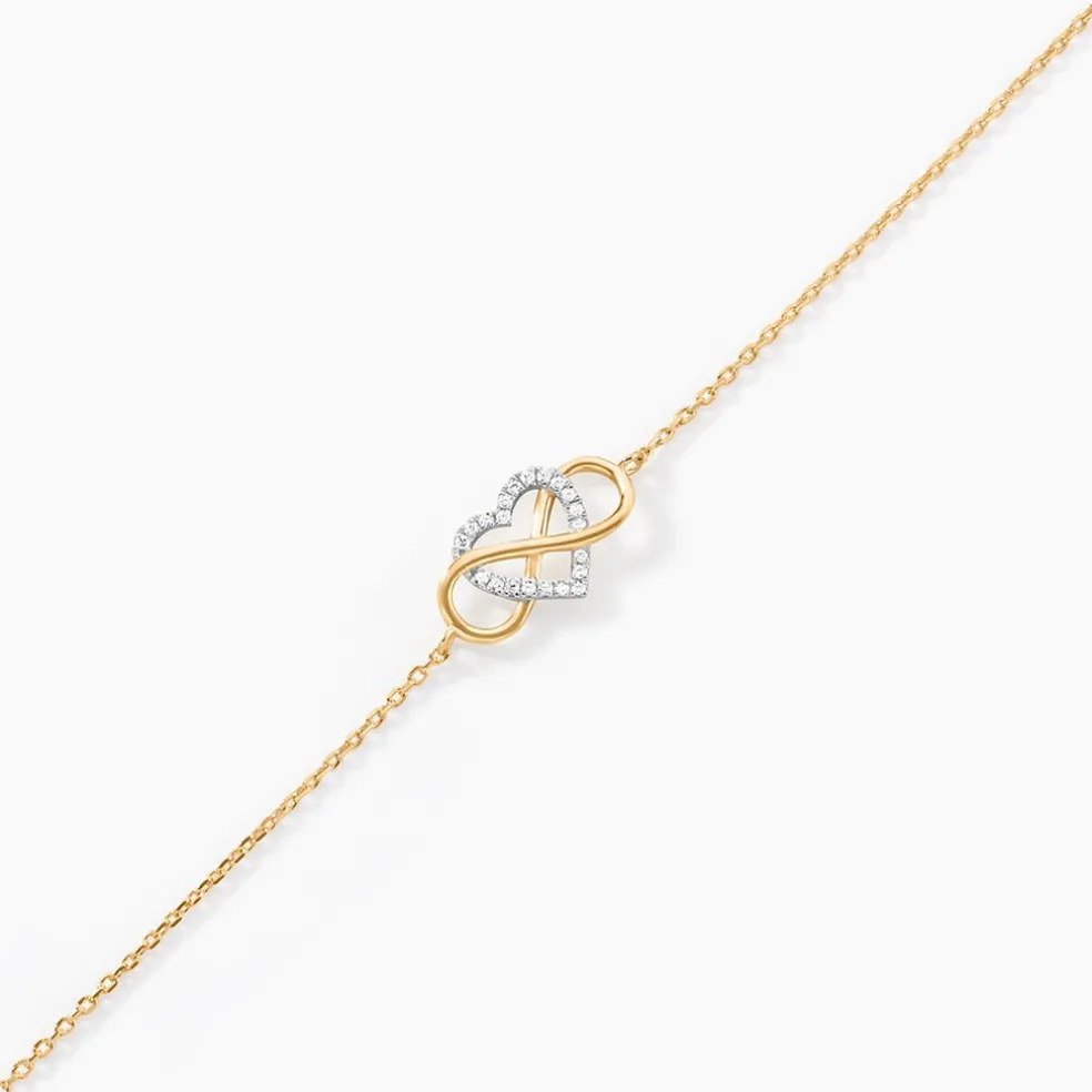 Bracelet Lacey Or Bicolore Oxyde De Zirconium