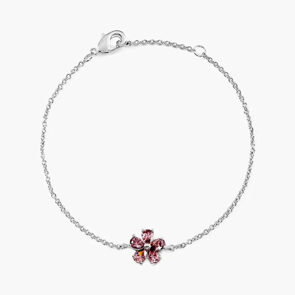 Bracelet Lalla Argent Blanc Pierre D'imitation