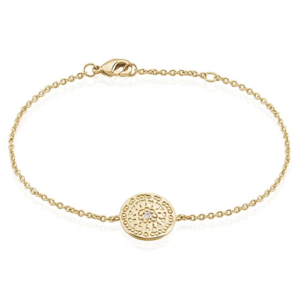 Bracelet Laurina Plaqué Or Jaune Oxyde De Zirconium