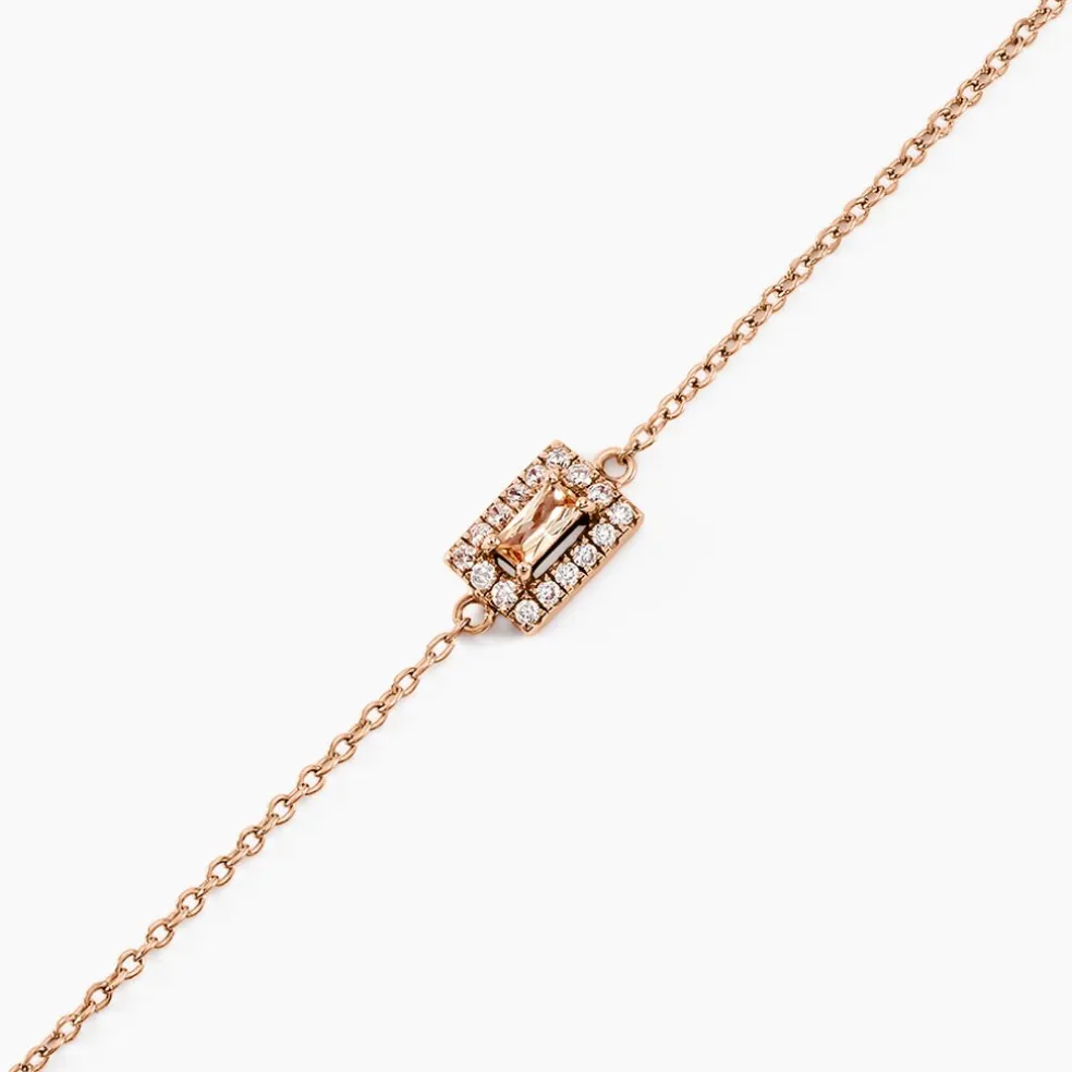 Bracelet Laurine Argent Rose Oxyde De Zirconium