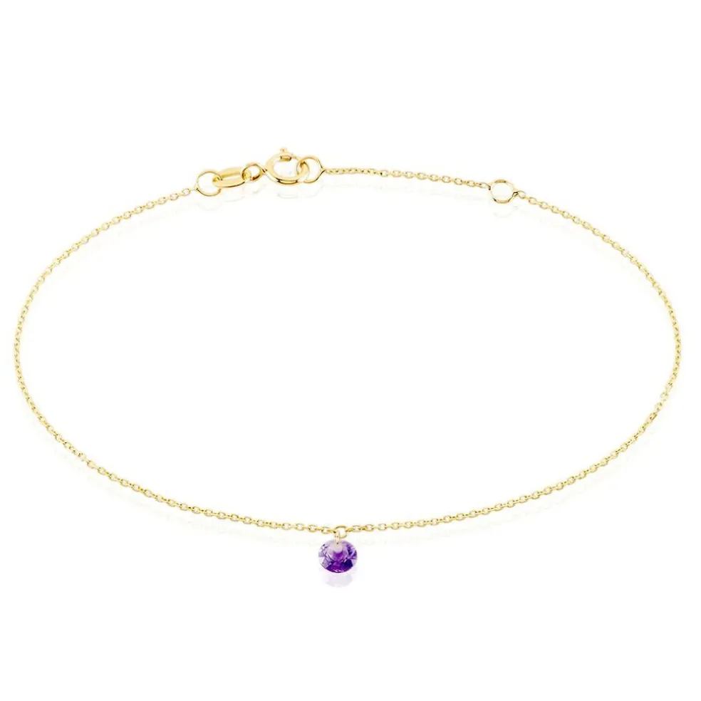 Bracelet Les Audacieuses Or Jaune Améthyste