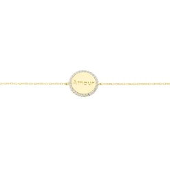 Bracelet Levon Or Jaune Oxyde De Zirconium