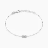 Bracelet Lizéa Argent Blanc