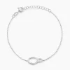 Bracelet Loline Argent Blanc Oxyde De Zirconium